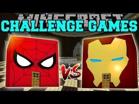 PopularMMOs Pat And Jen Minecraft SPIDER Vs IRON Block CHALLENGE GAMES