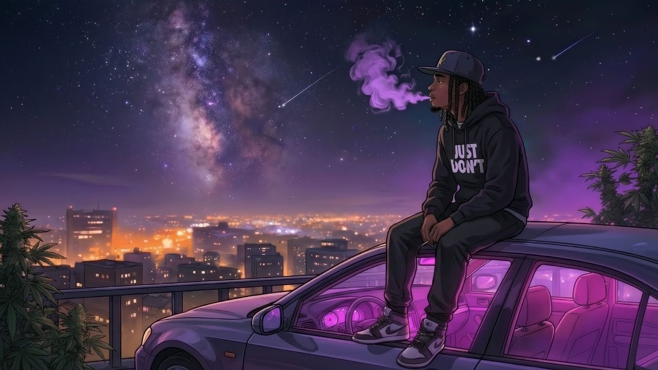 420 Fuzzy Riffs Under Purple Sky | 1 Hour Deep Bass Night Sessions Vol.1