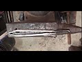 Hollow knife: Part 1 - Forging a two bladed knife from a spring