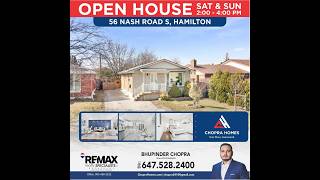 OPEN HOUSE 56 Nash Road S, Hamilton