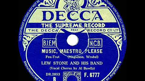 1938 Lew Stone - Music, Maestro, Please (Al Bowlly, vocal) - DayDayNews