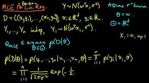 (ML 9.4) MLE for linear regression (part 1)-ulZW99jsMXY.mkv