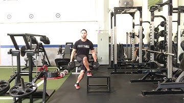 Crossover Step Up Dumbbells
