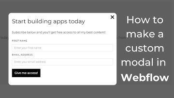 How to make a custom MODAL pop-up in Webflow - Webflow Tutorial