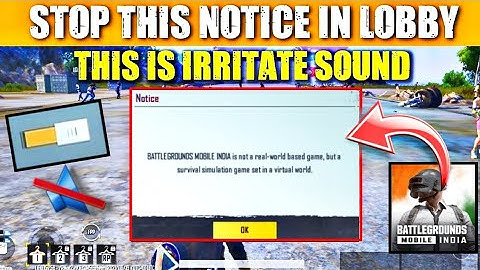 Mute and off spawn Island sound and notice message in BGMI - This is virtual world sound