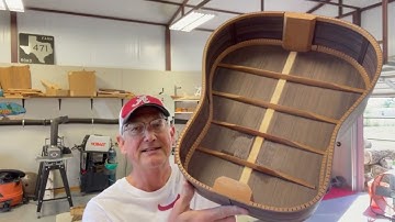 Building An Acoustic Guitar - Inlaying Rosette and Final Thickness