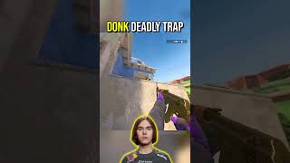 Donk deadly trap on Mirage B site 💀 #donk #cs2 #faceit #csgo #cs2highlights