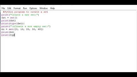 Python program to create a set