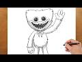 How to Draw Huggy Wuggy Step by Step | Poppy Playtime Art