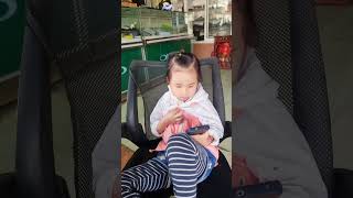 ShivChhi So Cute Baby Watching Telephone at Shop - chhi chinh inh