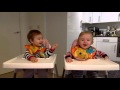 Baby twins cute laughs and screams