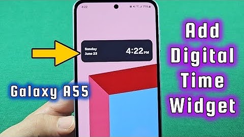 How to add digital time widget on home screen Samsung Galaxy A55