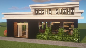 Minecraft Sushi Restaurant | Minecraft how to build modern sushi restaurant | Minecraft Tutorial