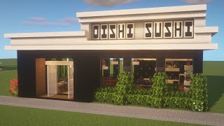 Minecraft Sushi Restaurant | Minecraft how to build modern sushi restaurant | Minecraft Tutorial