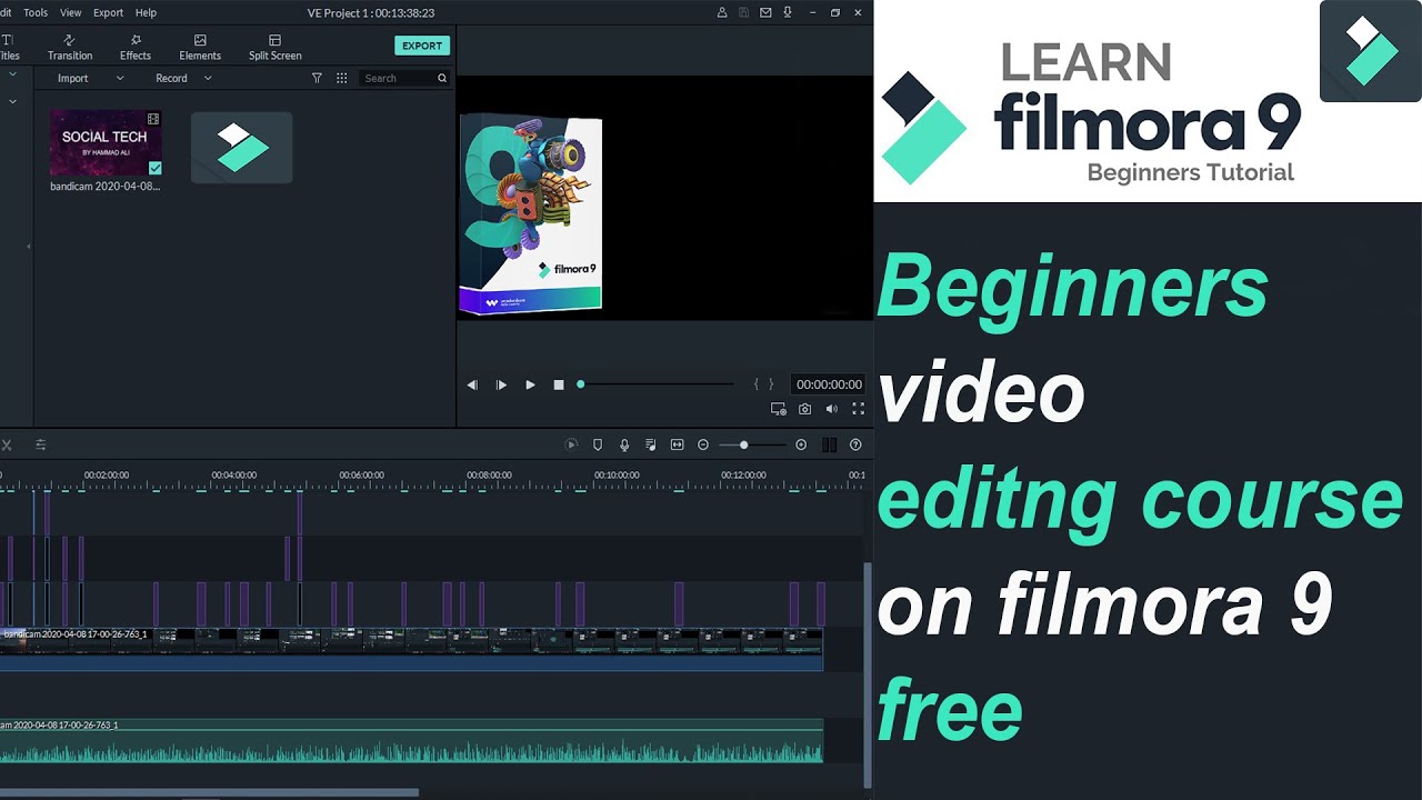 FILMORA 9 VIDEO EDITING COURSE FOR BEGINNERS 2020// LEARN FIMORA 9 ...