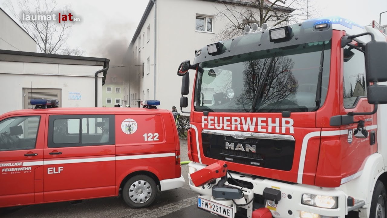 Brand in einer Wohnung in Wels-Vogelweide