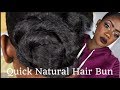 How To: Quick Easy Affordable Bun On Short Natural Hair