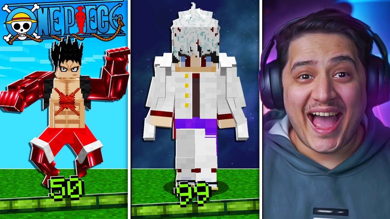 ماين كرافت ولكن بطور ون بيس ! 🔥😱 | مستويات تطور لوفي !😎