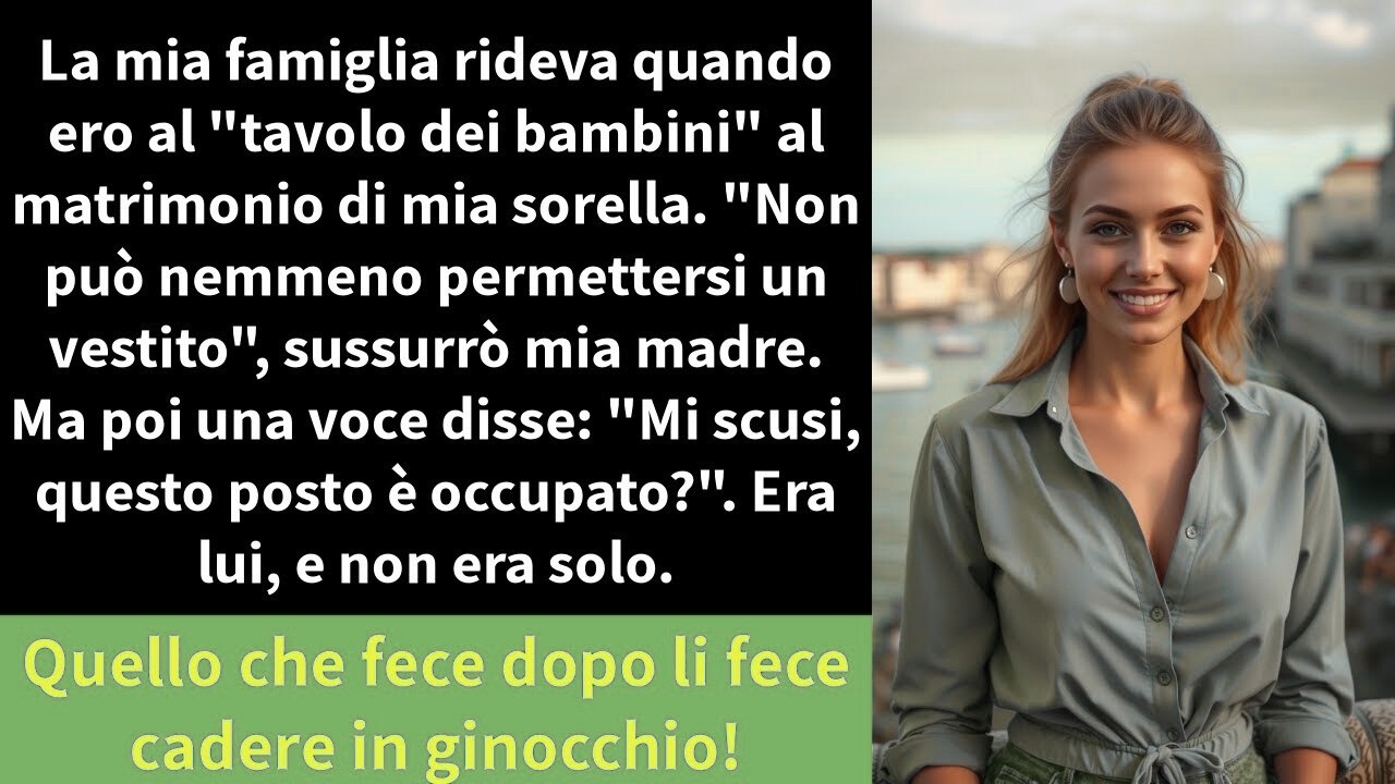La mia famiglia rideva quando ero al 'tavolo dei bambini' al matrimonio di mia sorella