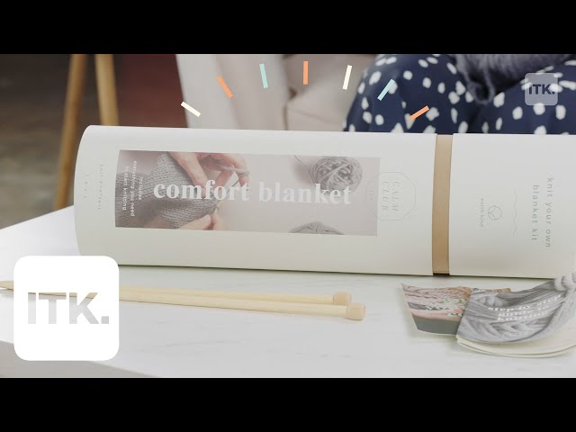 Calm Club's blanket knitting kit has everything you need for a