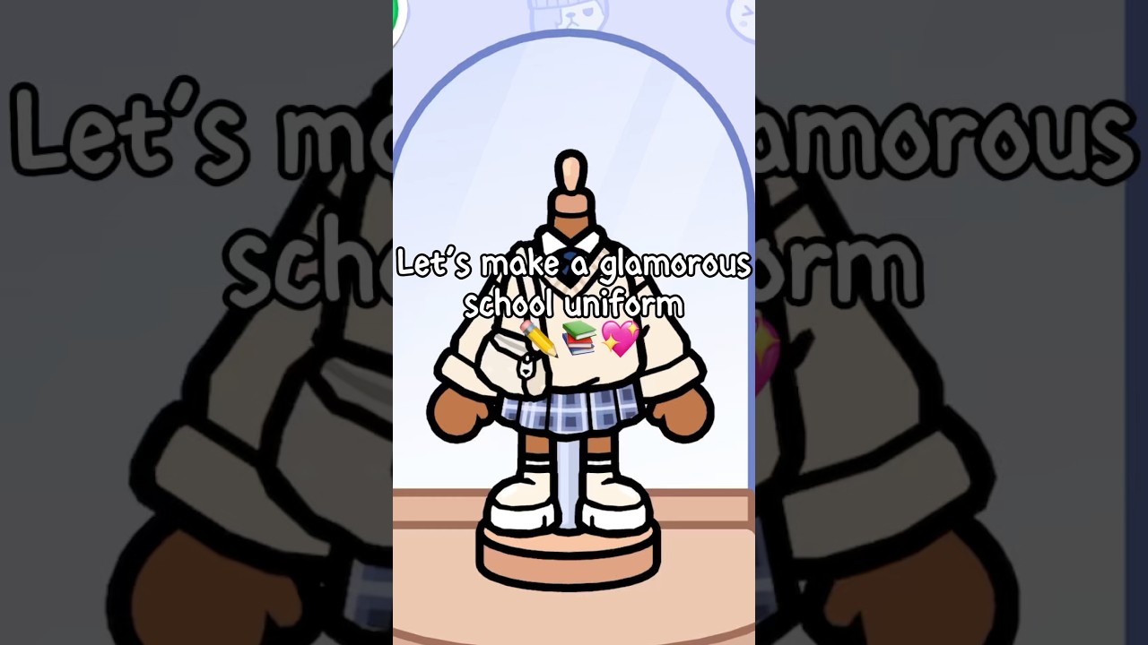 Making glamorous school uniform in Toca boca ✏️💖
