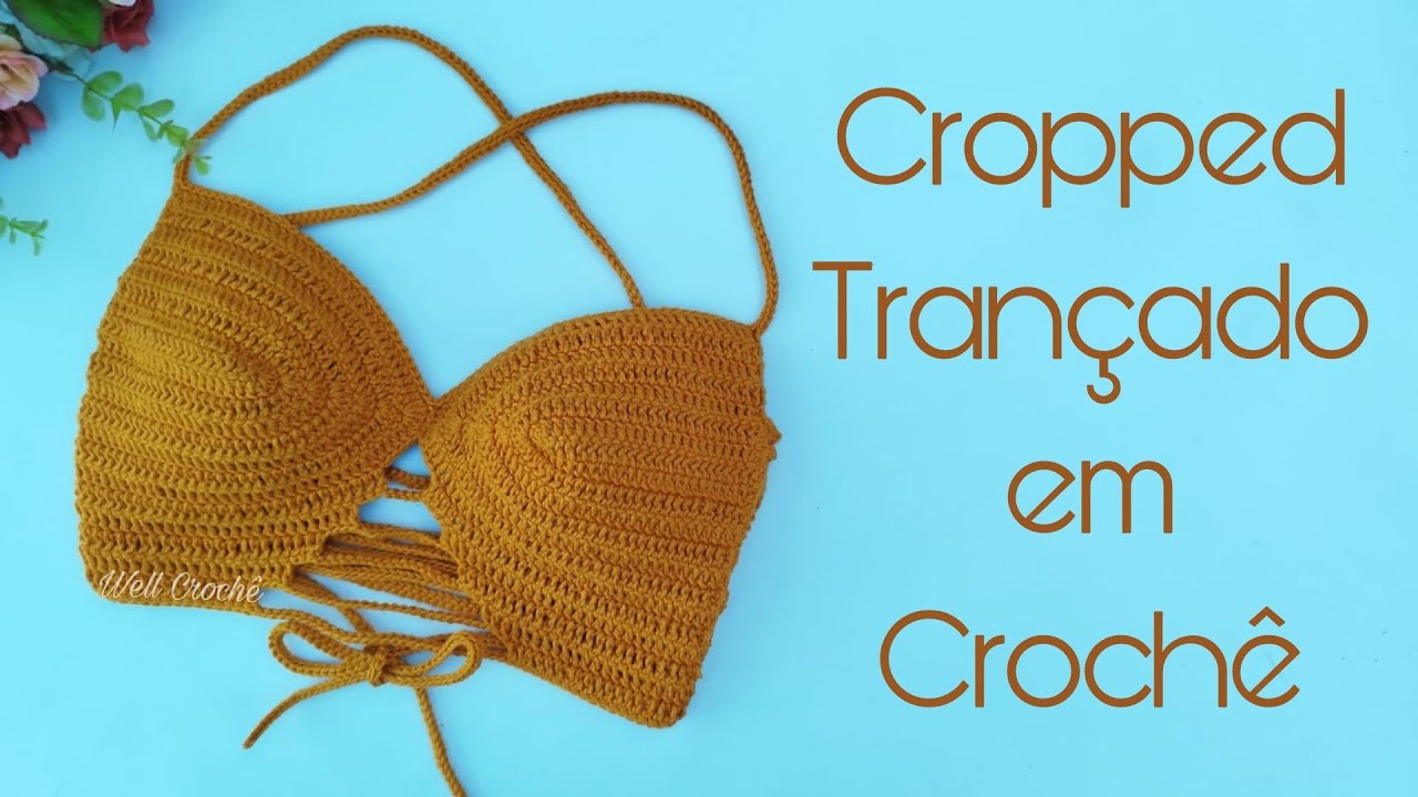 Cropped Trançado em Crochê