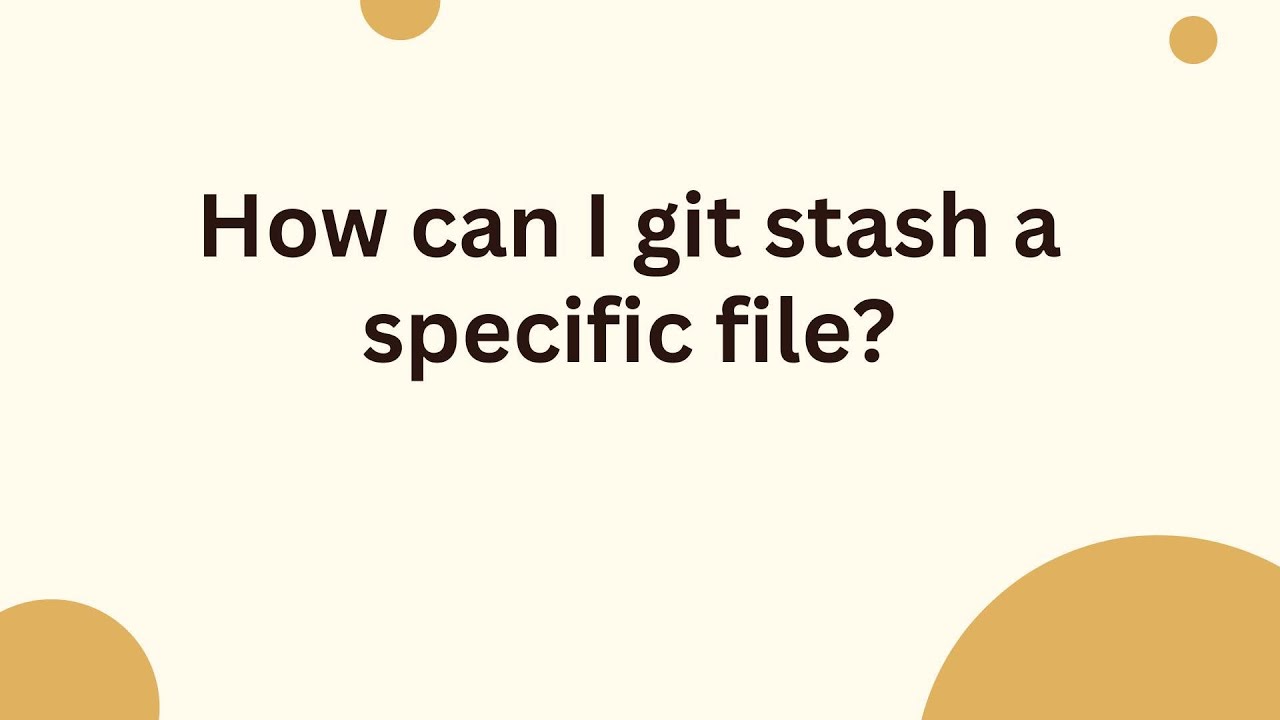 Как мне сделать git stash для определенного файла?