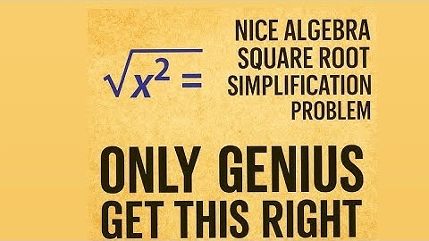 Nice algebra square root simplification problem. 
