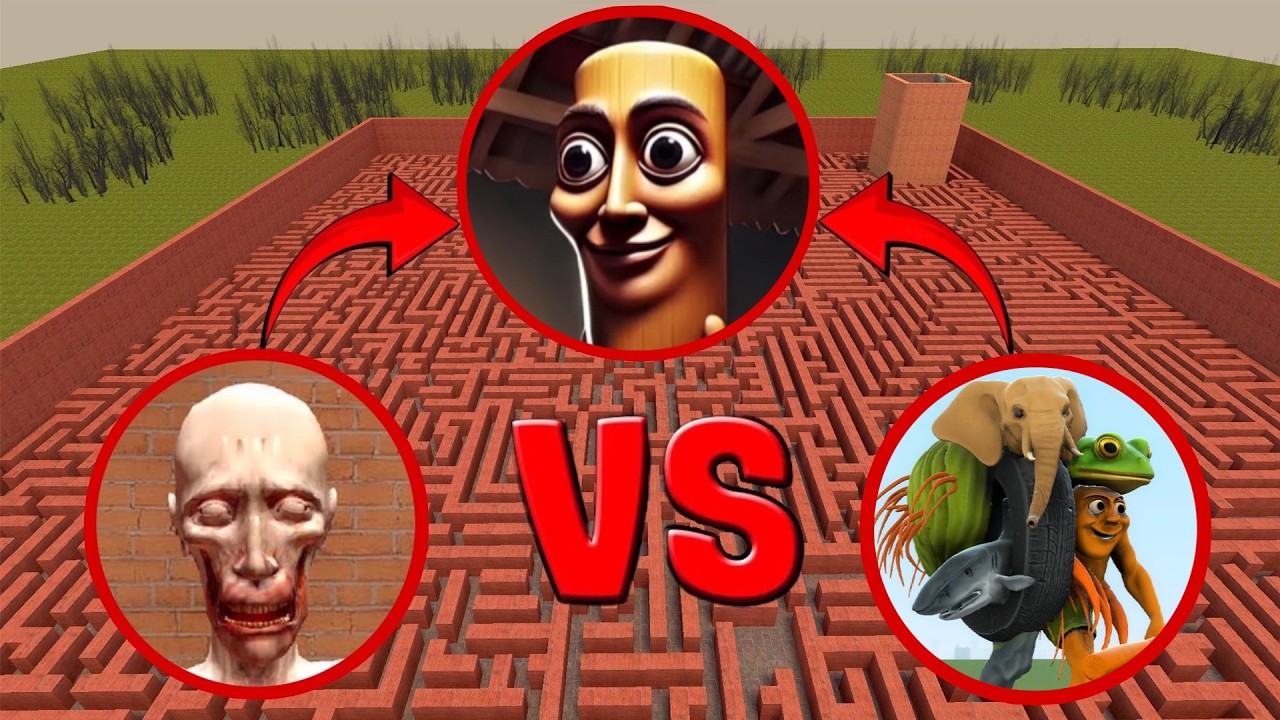 SCP 096 VS TUNG TUNG SAHUR VS LABUBU IN GARRY' MOD