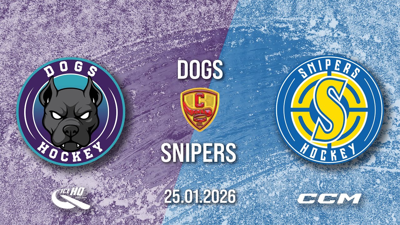Dogs vs Snipers - Junior C - 25th January - iceHQ Rec League ice hockey