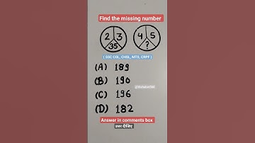 Missing numbers l Reasoning l. SSC CGL  CHSL. MTS. # shorts # upsssc pet # math