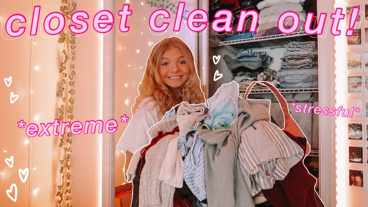 EXTREME CLOSET CLEAN OUT 2021!! *decluttering + organizing my closet ...