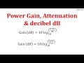 Power Gain, Attenuation & Gain Decibel dB @budatechnolog