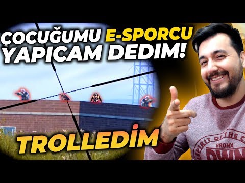 ÇOCUĞUMU E-SPORCU YAPICAM DEDİM TROLLEDİM !!! PUBG MOBILE EĞLENCELİ KOMİK TROL ANLAR