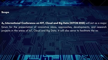 4th International Conference on IOT, Cloud and Big Data (IOTCB 2025)