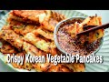 How to make crispy korean vegetable pancake use up leftover vegetable  yachaejeon  plant based