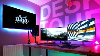 My Crazy Gaming Setup & Work Desk Tour! (2020)