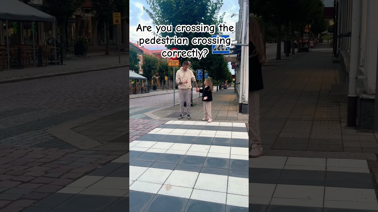 Now we only cross the pedestrian crossing this way😂