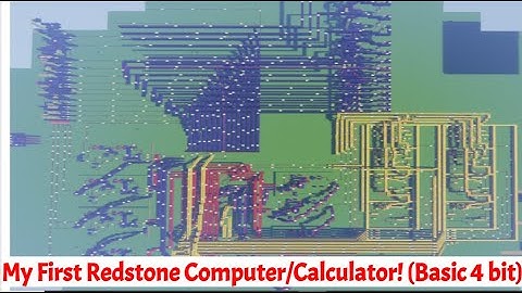 My First Redstone Computer/Calculator Build! (Basic 4 Bit)