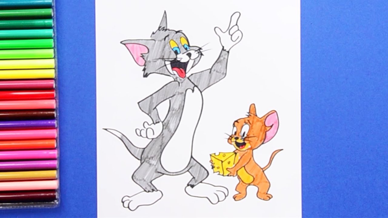 Tom & Jerry Drawing | Back to School Special! 📚 How to draw tom and jerry  step by step for beginners - YouTube