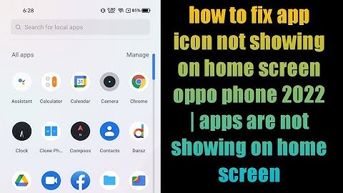 how to fix app icon not showing on home screen oppo phone 2022 | apps are not showing on home screen