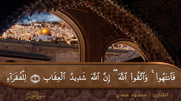 القارئ محمود حمدي - سورة الحشر - قرآن كريم - Quraan - Surah Al Hashr