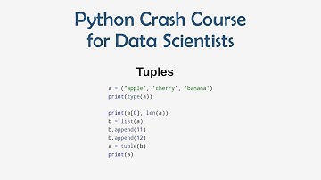 9 Python Crash Course for ML - Tuple in Python | ML for Data Science