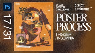 Digital Collage Grunge Poster!💀 - 17/31 (Speed Art ) 31 Days Poster Challenge