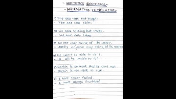 Affirmative to Negative #english #grammar