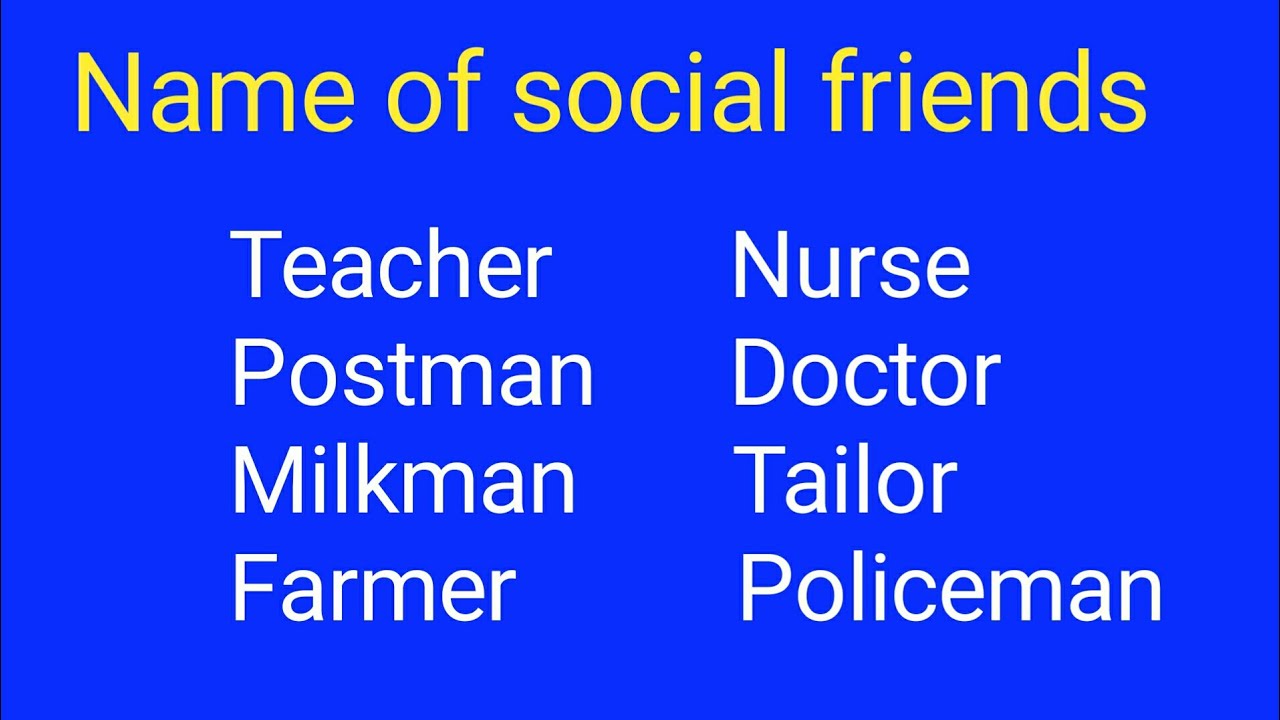 Social Friends Name / Who Are Our Social Friends / Name Of Social ...