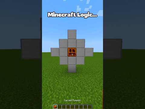 Minecraft Logic 💀 #minecraft #minecraftshorts #memes #shorts