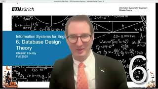 6. Database Design Theory (1/5) - Information Systems for Engineers - ETH Zurich - Fall 2025
