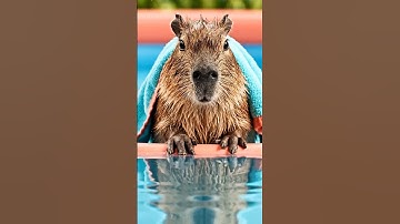 Capy vs. Mirror: Tiny Pop Loop #CuteLoop #Capybara #ASMR #Shorts