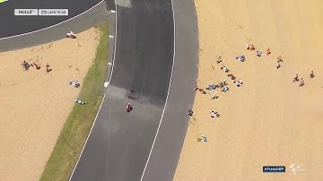 HUGE CRASH moto3 Le Mans 2017